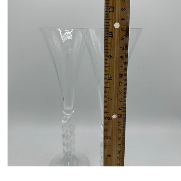 Vintage Millennium 2000 Fluted Champagne by Cristal D'Arques-Durand Set/2 - Picture 4 of 8